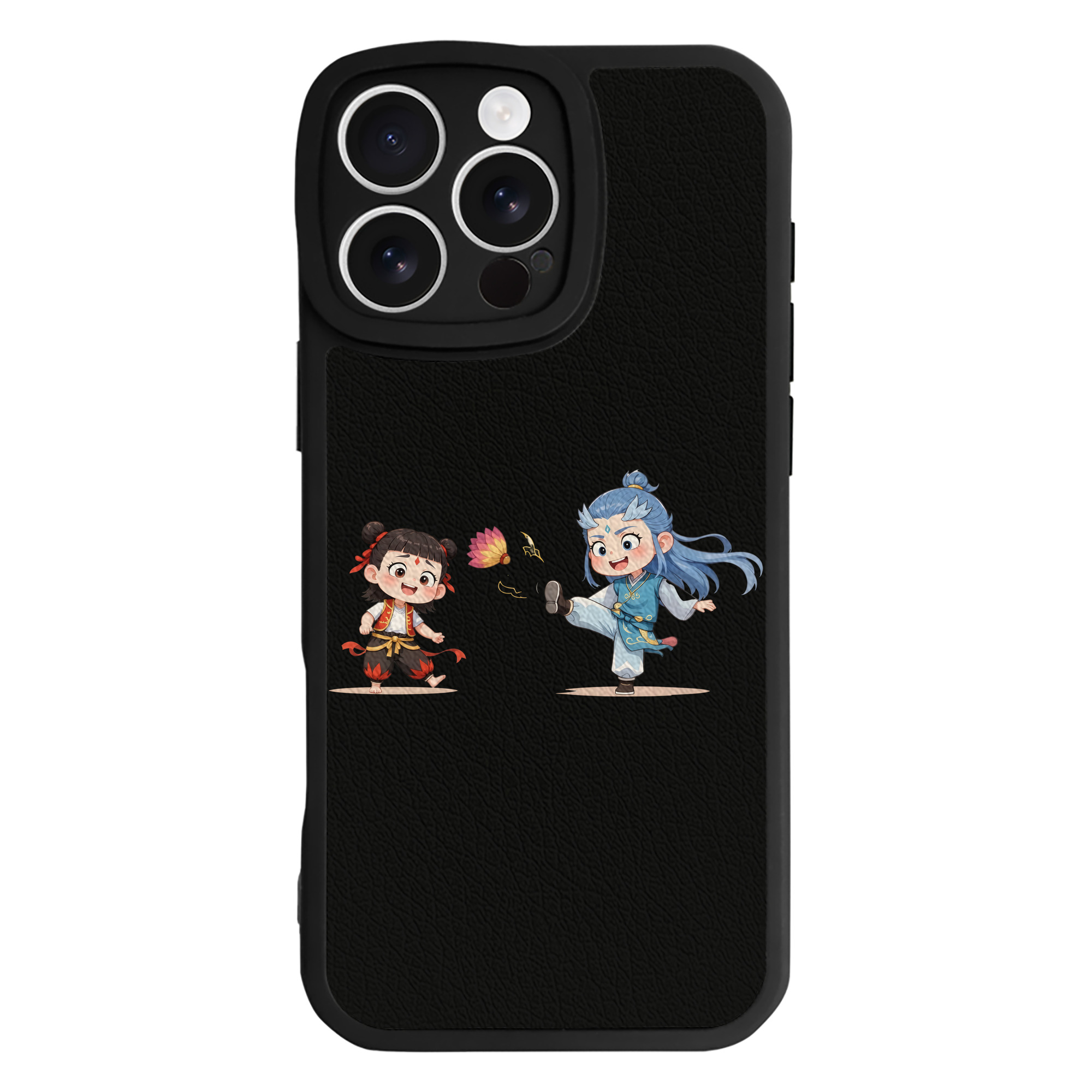 （画像用） Ne Zha 2 ナタ 魔童の大暴れ 【iPhone 16シリーズ対応】シリコンスマホケース（レザー調） 材質：シリコン